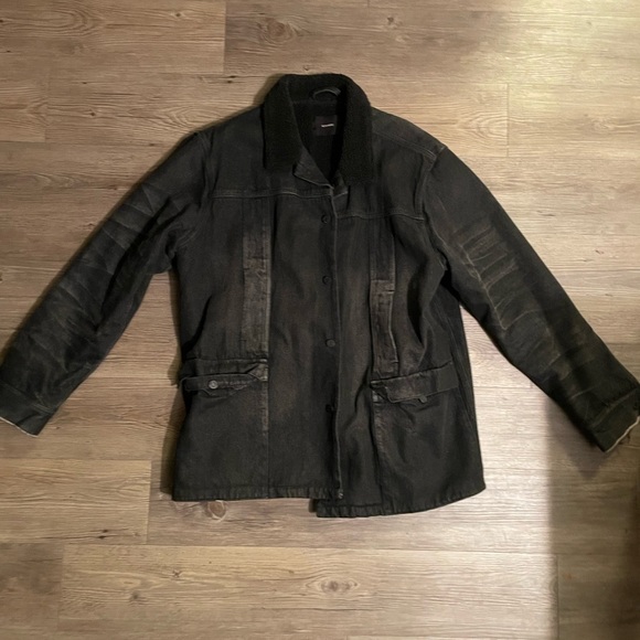 Stampd LA Shearling fleece lined denim jacket with - Picture 2 of 5